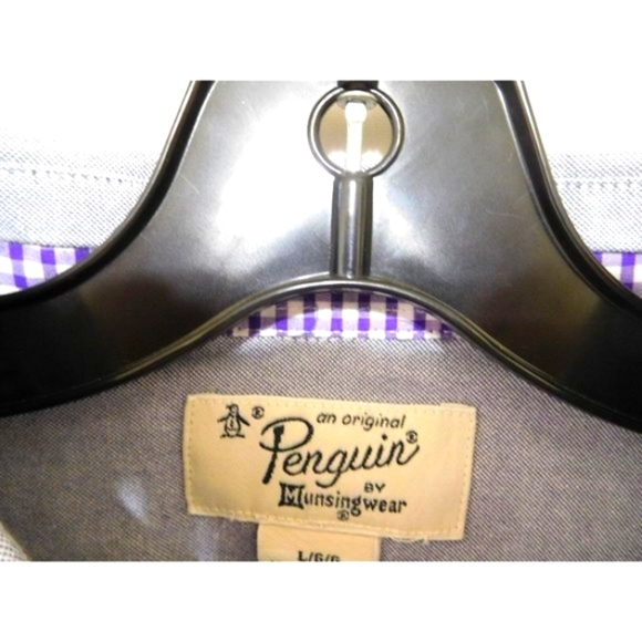 NEW Original Penguin Men Long Sleeve Slim Fit Shirt Extra Large XL New Button - Picture 5 of 8